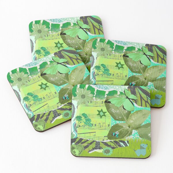 Item preview, Bright, energetic  green creative collage designed and sold by Crafternoonswithcarissa.
