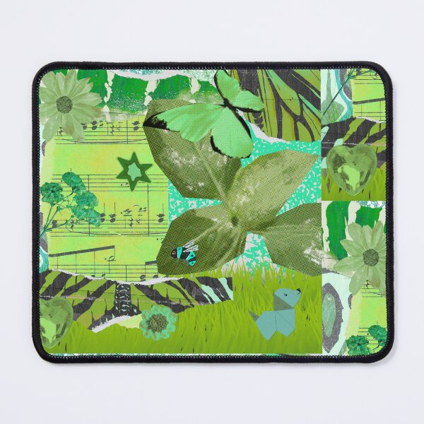 Item preview, Bright, energetic green creative collage designed and sold by Crafternoonswithcarissa.