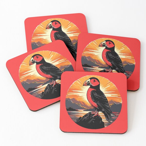 Item preview, acadia puffin, puffin, canada puffin, flowers, puffin floral, scottish puffin, birds, atlantic puffin designed and sold by happinesproject.