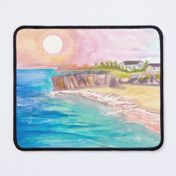 Item preview, Barbados Crane Beach Bliss with Turquoise Waves and Palms designed and sold by artshop77.
