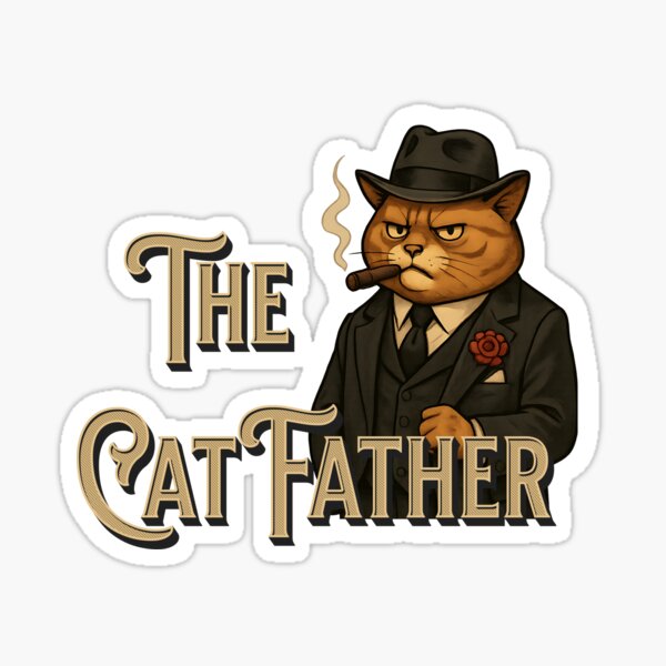 Item preview, El divertido regalo del Día del Padre para el papá gato: El Catfather designed and sold by KHWD.