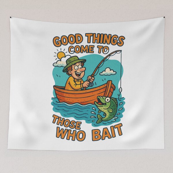 Item preview, Funny Fishing T-Shirt – Good Things Come to Those Who Bait designed and sold by IdolejaArt.