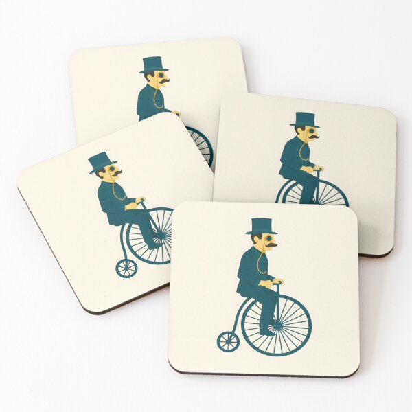 Item preview, Dapper Gentleman on Penny-Farthing – Vintage Victorian Cyclist Art designed and sold by Shoot-The-Moon.