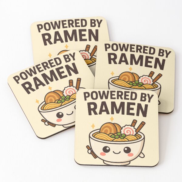 Item preview, Powered by Ramen - Cute Anime Food Lover Design designed and sold by Diwakar-Designs.