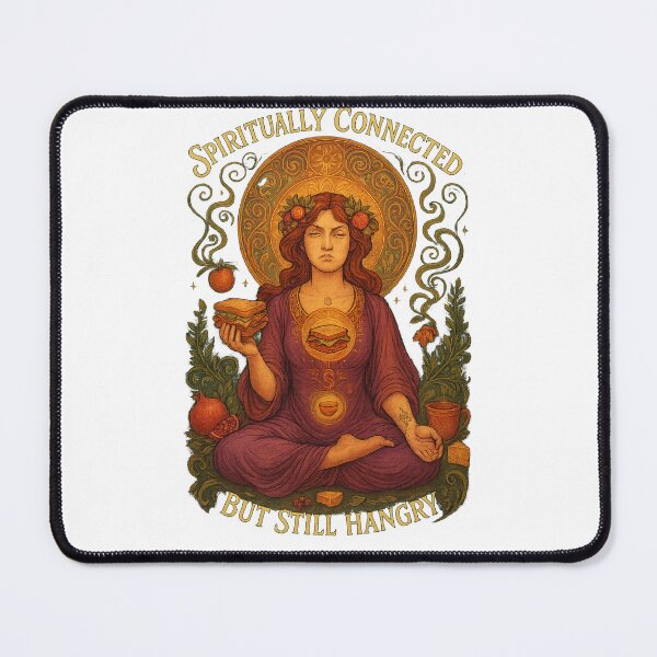 Item preview, Spiritually Connected, But Still Hangry Art Nouveau T-Shirt | Funny Spiritual Tee designed and sold by MySpiritTravels.