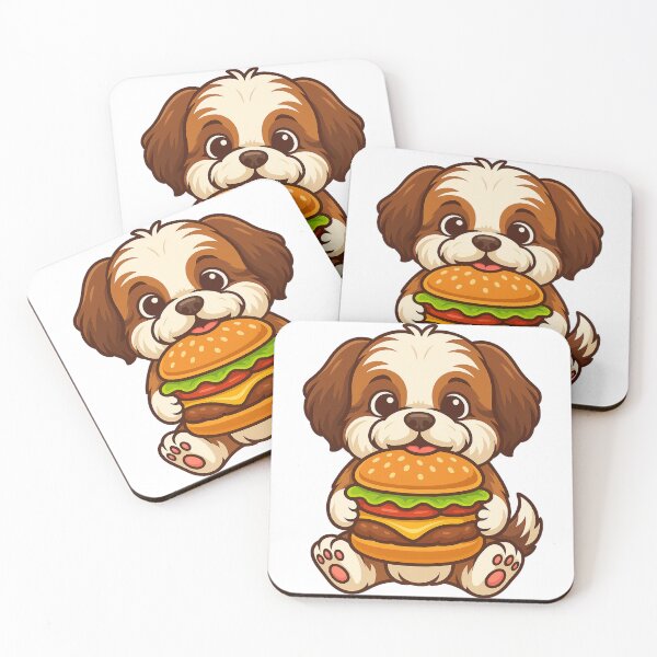 Item preview, Shih Tzu Eating Hamburger  designed and sold by k3rstman1.