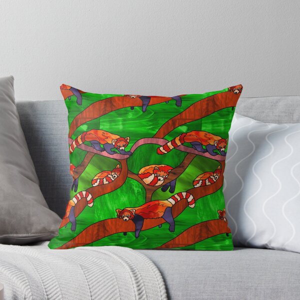 Item preview, Red panda stained glass window pattern designed and sold by peskychloe.