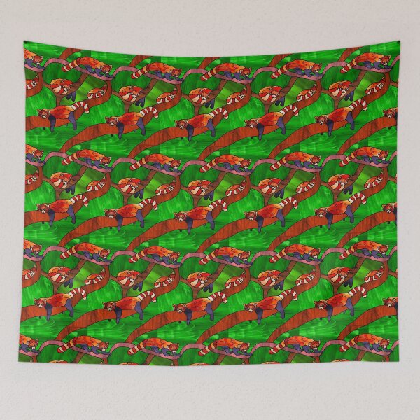 Item preview, Red panda stained glass window pattern designed and sold by peskychloe.