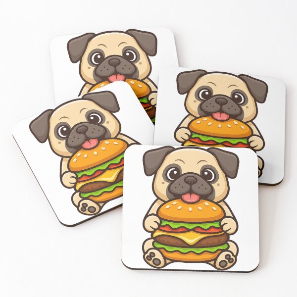 Item preview, Pug Eating Hamburger designed and sold by k3rstman1.