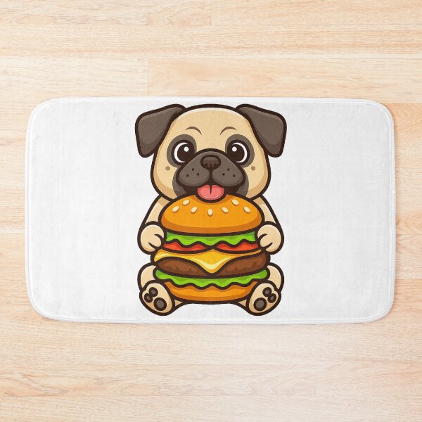 Item preview, Pug Eating Hamburger designed and sold by k3rstman1.