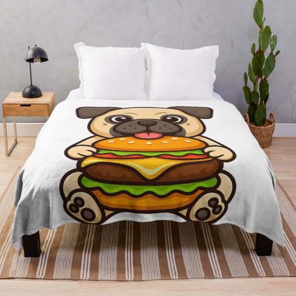 Item preview, Pug Eating Hamburger designed and sold by k3rstman1.