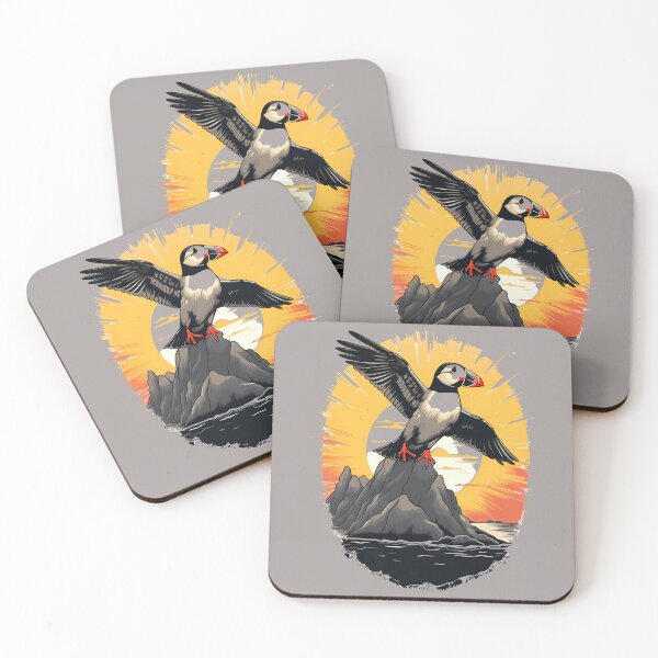 Item preview, acadia puffin, puffin, canada puffin, flowers, puffin floral, scottish puffin, birds, atlantic puffin designed and sold by happinesproject.
