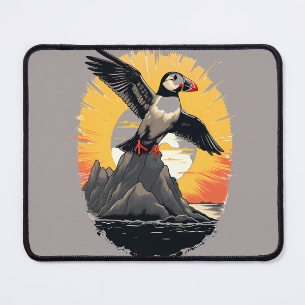Item preview, acadia puffin, puffin, canada puffin, flowers, puffin floral, scottish puffin, birds, atlantic puffin designed and sold by happinesproject.