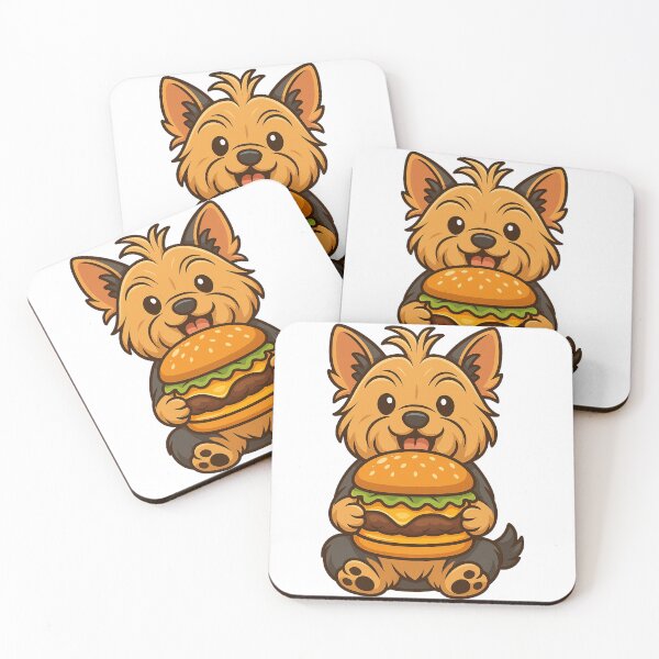 Item preview, Yorkshire Terrier Eating Hamburger designed and sold by k3rstman1.