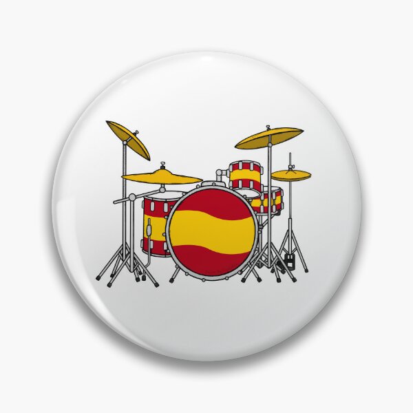 Item preview, Drum Kit Spanish Flag Drummer Musician Spain designed and sold by doodlerob.