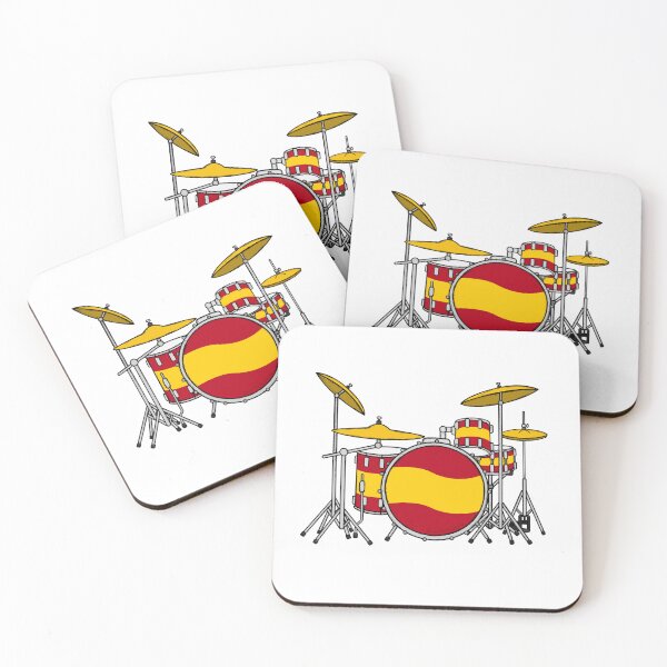 Item preview, Drum Kit Spanish Flag Drummer Musician Spain designed and sold by doodlerob.