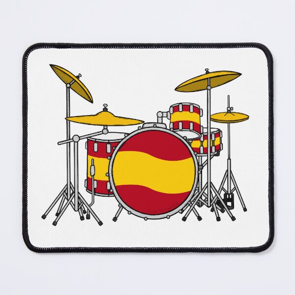 Item preview, Drum Kit Spanish Flag Drummer Musician Spain designed and sold by doodlerob.