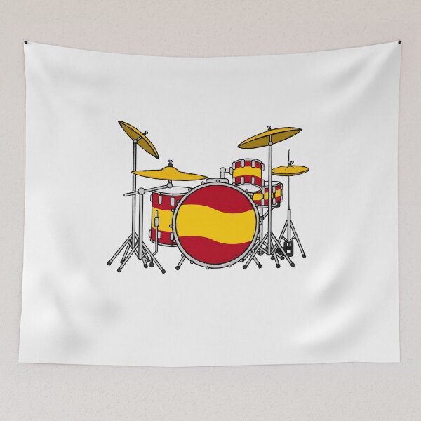 Item preview, Drum Kit Spanish Flag Drummer Musician Spain designed and sold by doodlerob.
