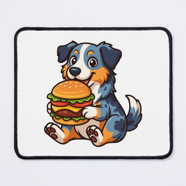 Item preview, Australian Shepherd Eating Hamburger designed and sold by k3rstman1.