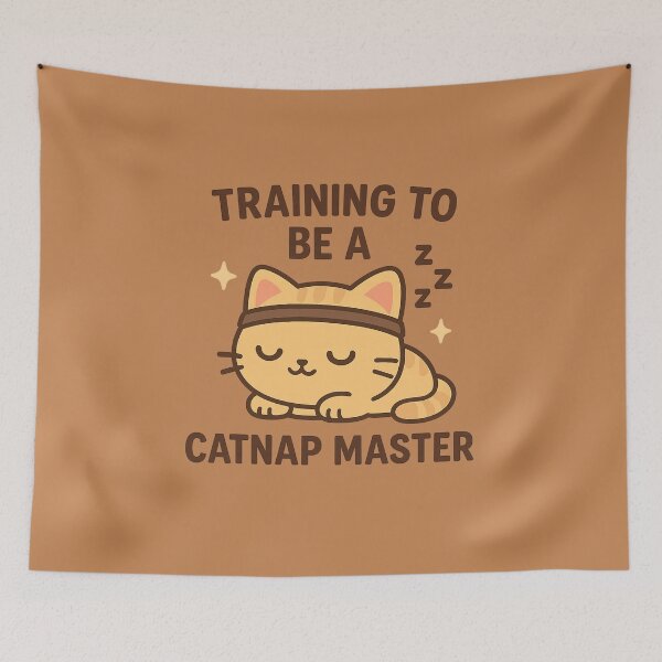Item preview, Training to be a Catnap Master - Cute Chibi Cat Design designed and sold by Diwakar-Designs.