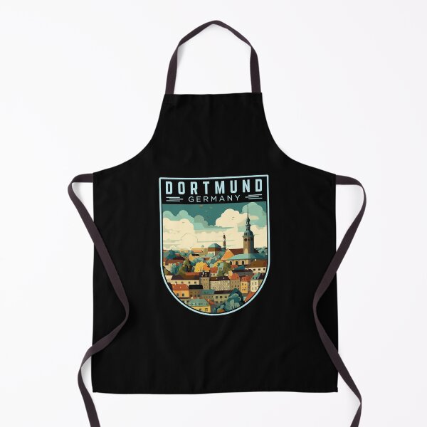 Item preview, Dortmund in North Rhine-Westphalia, Germany Retro Travel Art Badge designed and sold by MaateoDesign.