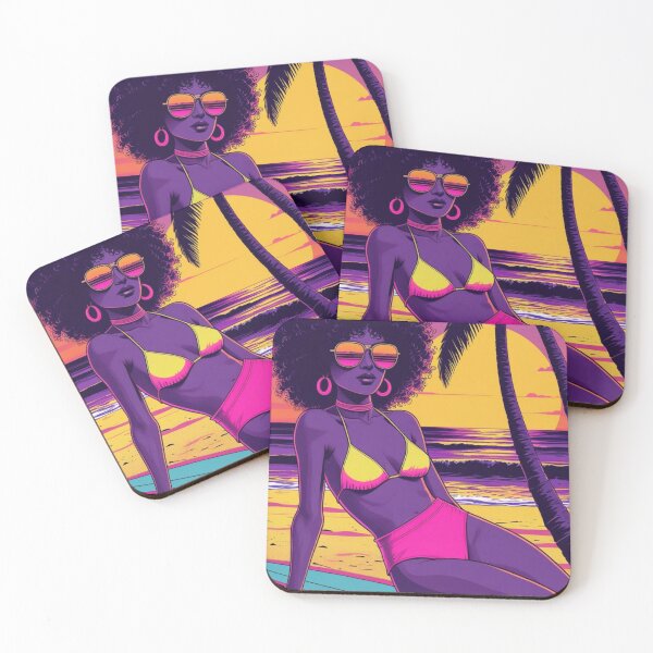 Item preview, AI Generated Faceless Woman 80's Vibe during a Sunset designed and sold by ConnieVZ.
