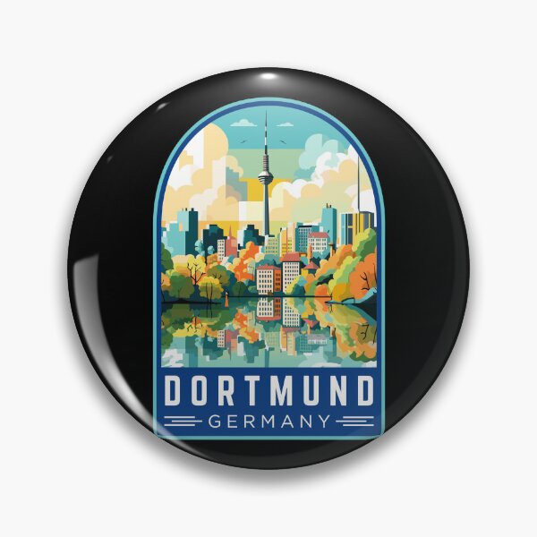 Item preview, Dortmund in North Rhine-Westphalia, Germany Vintage Travel Art Emblem designed and sold by MaateoDesign.