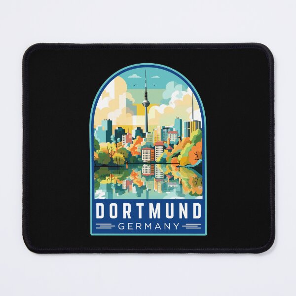Item preview, Dortmund in North Rhine-Westphalia, Germany Vintage Travel Art Emblem designed and sold by MaateoDesign.