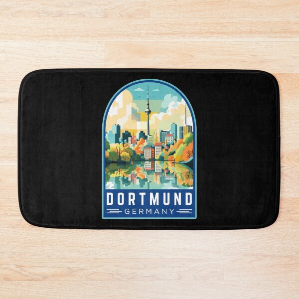 Item preview, Dortmund in North Rhine-Westphalia, Germany Vintage Travel Art Emblem designed and sold by MaateoDesign.