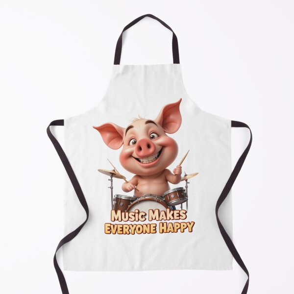 Item preview, Joyful Pig Drummer – Music Makes Everyone Happy designed and sold by AleksKos.
