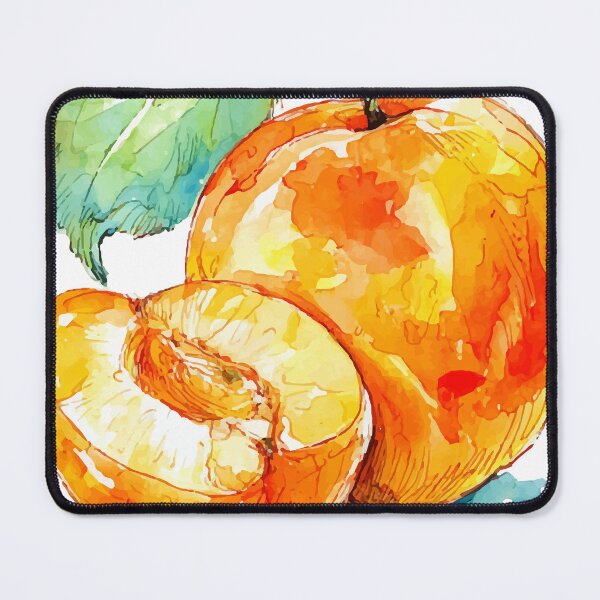 Item preview, Sweet Apricot Watercolor Fruit Illustration – Whole and Halved designed and sold by Moss and Moon Studio.