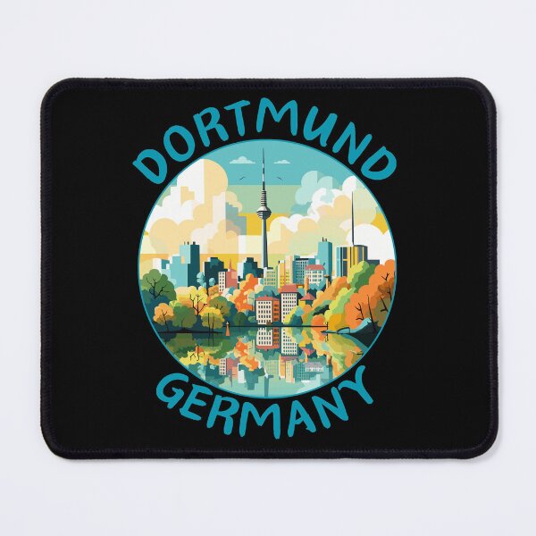 Item preview, Dortmund in North Rhine-Westphalia, Germany Retro Travel Art Circle Emblem designed and sold by MaateoDesign.