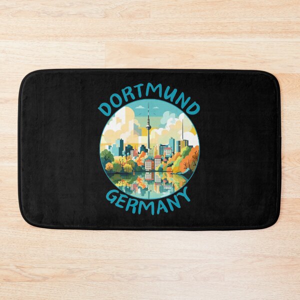 Item preview, Dortmund in North Rhine-Westphalia, Germany Retro Travel Art Circle Emblem designed and sold by MaateoDesign.