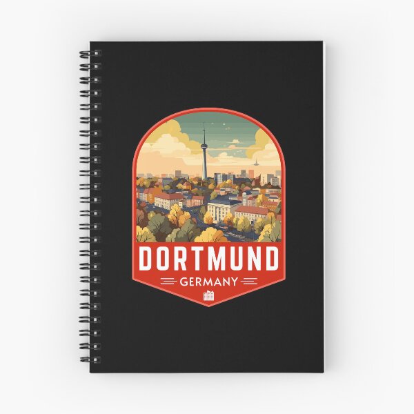 Item preview, Dortmund in North Rhine-Westphalia, Germany Vintage Travel Art Badge designed and sold by MaateoDesign.