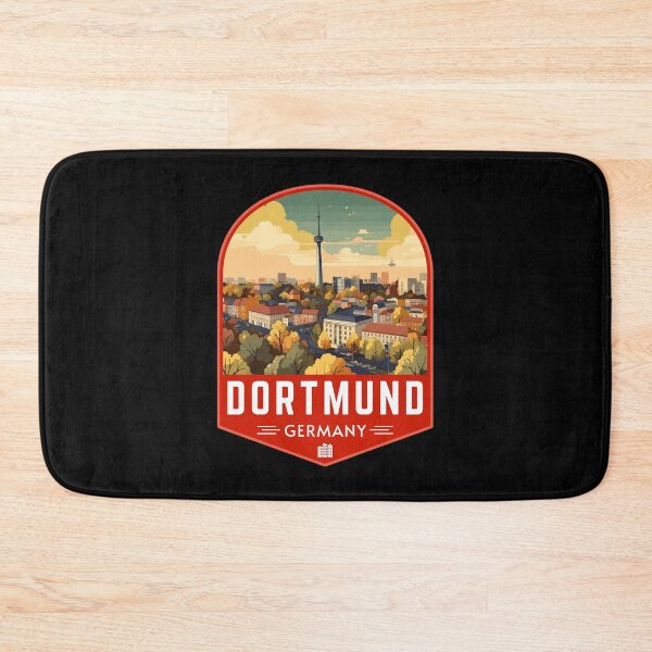 Item preview, Dortmund in North Rhine-Westphalia, Germany Vintage Travel Art Badge designed and sold by MaateoDesign.