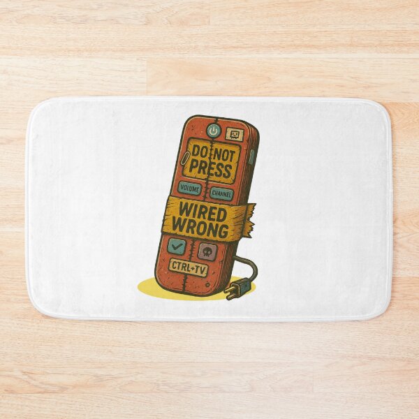 Item preview, WIRED WRONG – Retro Remote Gone Rogue designed and sold by MasterShiffu.