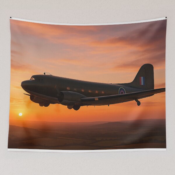 Item preview, Sunset Departure Dakota C-47 in Flight designed and sold by Skyframe Aviation.