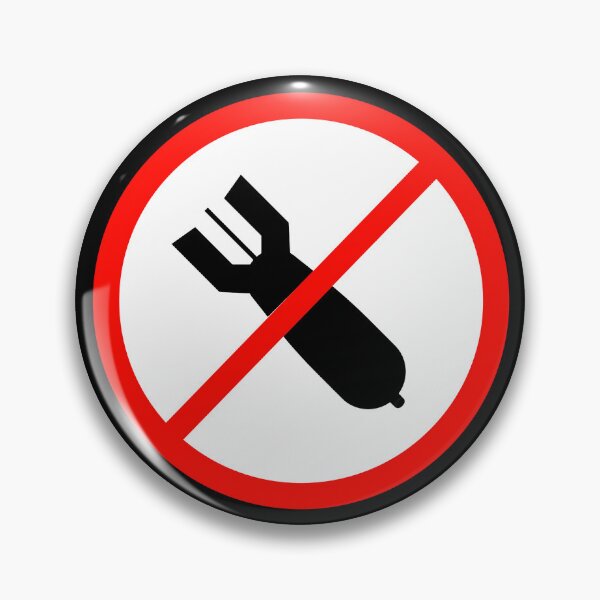 Item preview, NO BOMBS - ACTIVISM - PROTEST - CULTURE - SAFTEY SIGN designed and sold by SentientGallery.
