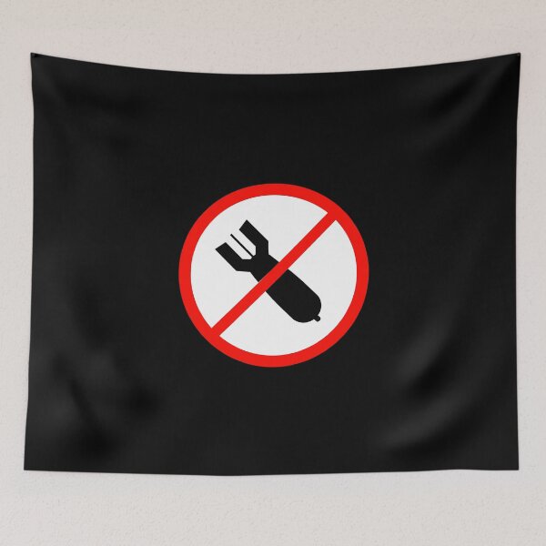 Item preview, NO BOMBS - ACTIVISM - PROTEST - CULTURE - SAFTEY SIGN designed and sold by SentientGallery.