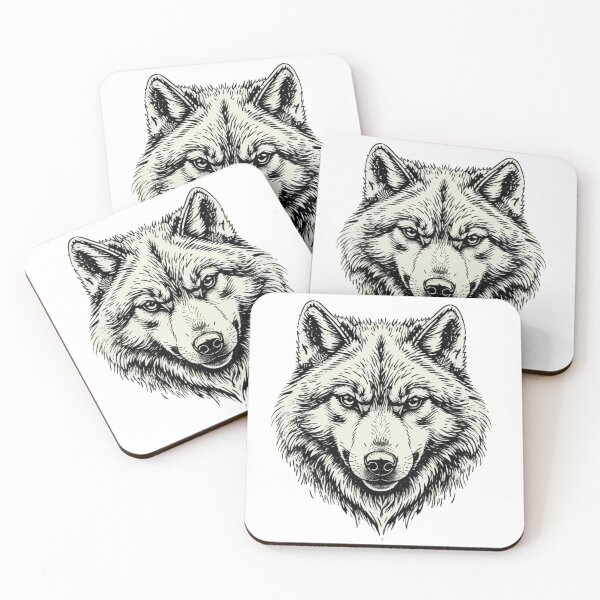 Item preview, Pen and Ink Wolf Drawing – Symbol of Strength and Resilience designed and sold by CulturalCurios.
