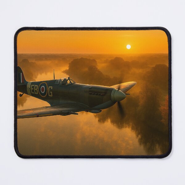 Item preview, River of Light Spitfire at Sunrise designed and sold by Skyframe Aviation.