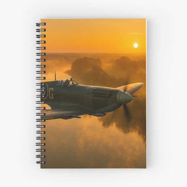 Item preview, River of Light Spitfire at Sunrise designed and sold by Skyframe Aviation.