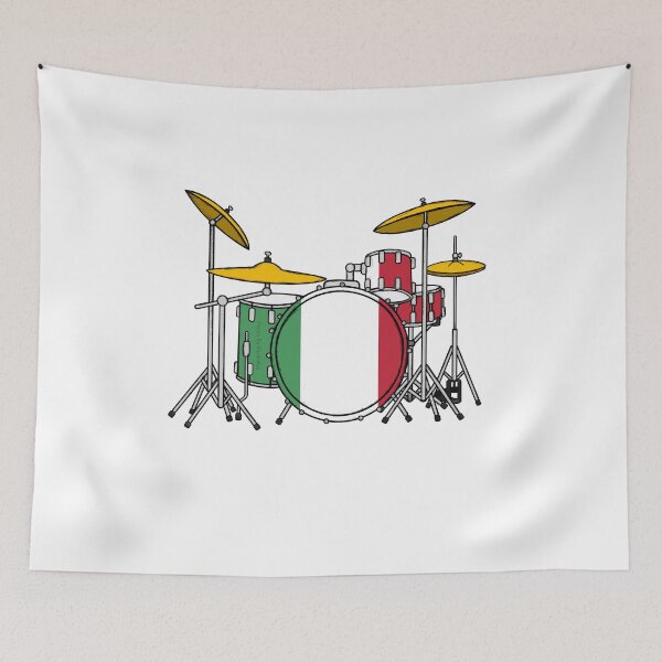 Item preview, Drum Kit Italian Flag Drummer Musician Italy designed and sold by doodlerob.
