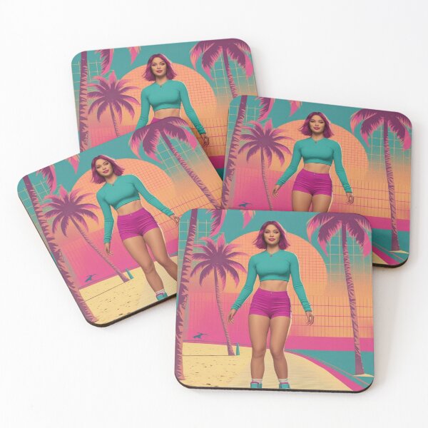 Item preview, AI Generated 80's Faceless Miami Beach Roller skater designed and sold by ConnieVZ.
