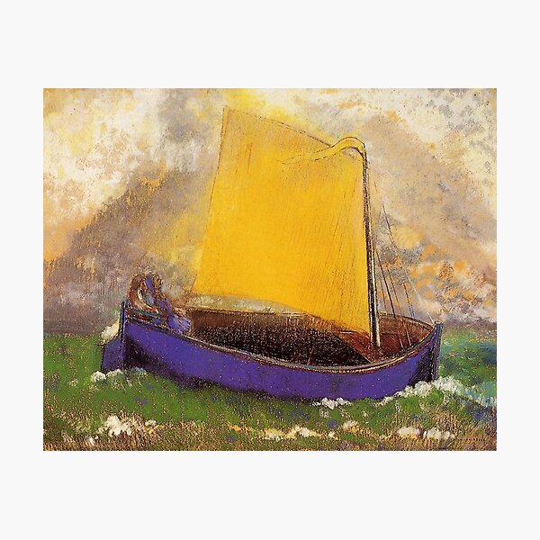 Vista previa del artículo con la obra «HD The Mysterious Boat, de Odilon Redon (1892) Alta definición», diseñado y vendido por MINDTHECHERRY.