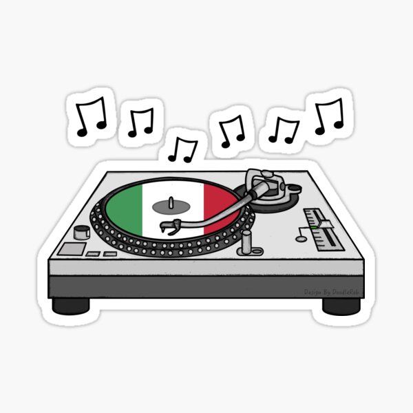 Item preview, DJ Italian Flag Music Producer Musician Italy designed and sold by doodlerob.