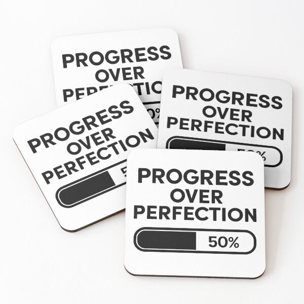 Item preview, Progress Over Perfection | Motivational Quote Design designed and sold by MafiaCreation.