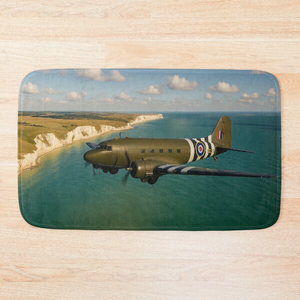 Item preview, Coastal Passage Dakota Over Chalk Cliffs designed and sold by Skyframe Aviation.