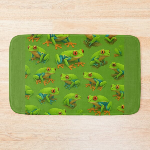 Item preview, Tropical Tree Frogs – Vibrant Red-Eyed and Green Frog Pattern designed and sold by Alpaca Ridge.
