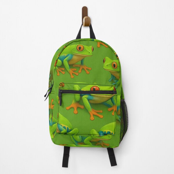 Item preview, Tropical Tree Frogs – Vibrant Red-Eyed and Green Frog Pattern designed and sold by Alpaca Ridge.
